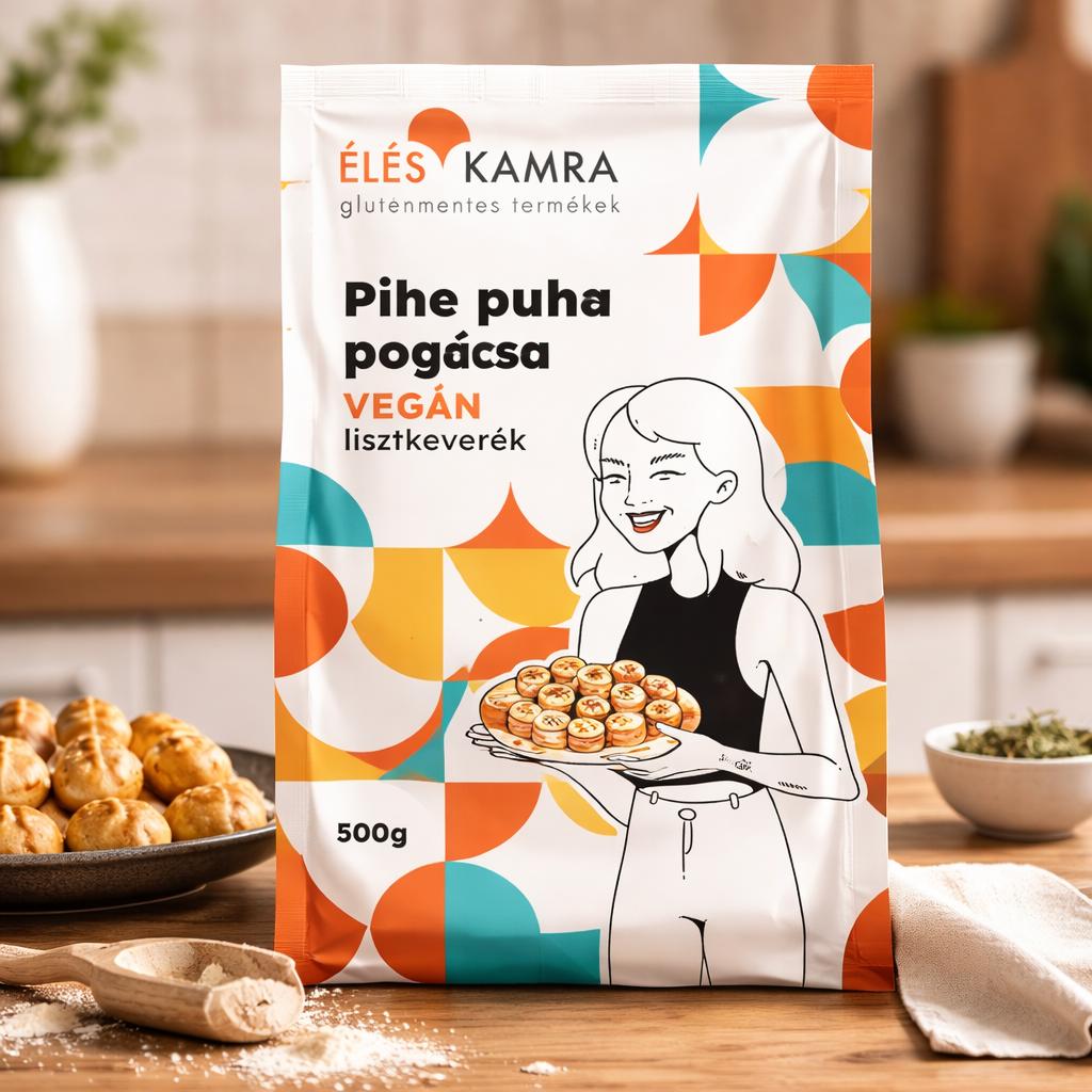 Amestec de făină pentru biscuiți pufoși vegani 500g, Éléskamra