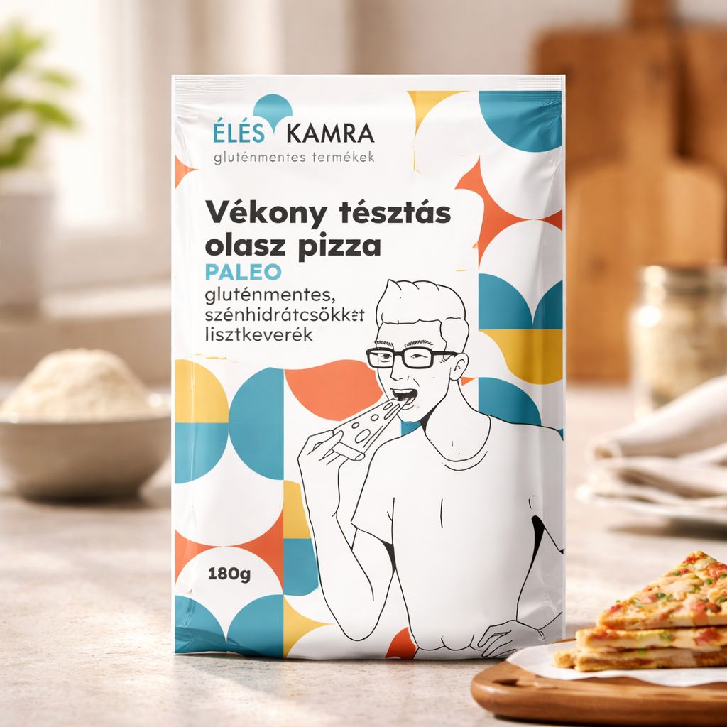 Amestec de făină pentru pizza italiană cu aluat subțire și conținut redus de carbohidrați 180g, Éléskamra
