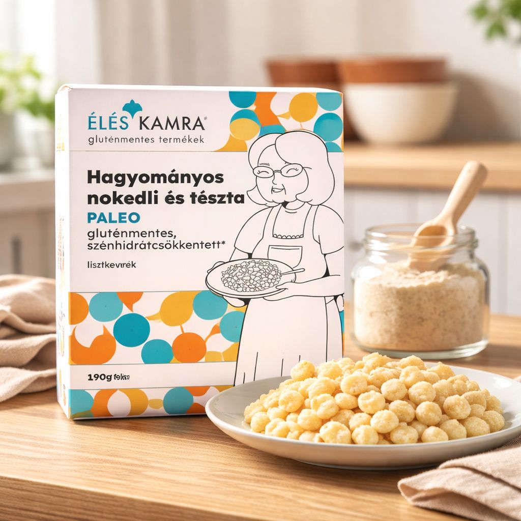Amestec de făină pentru găluște și paste tradiționale cu conținut redus de carbohidrați 190g, Éléskamra