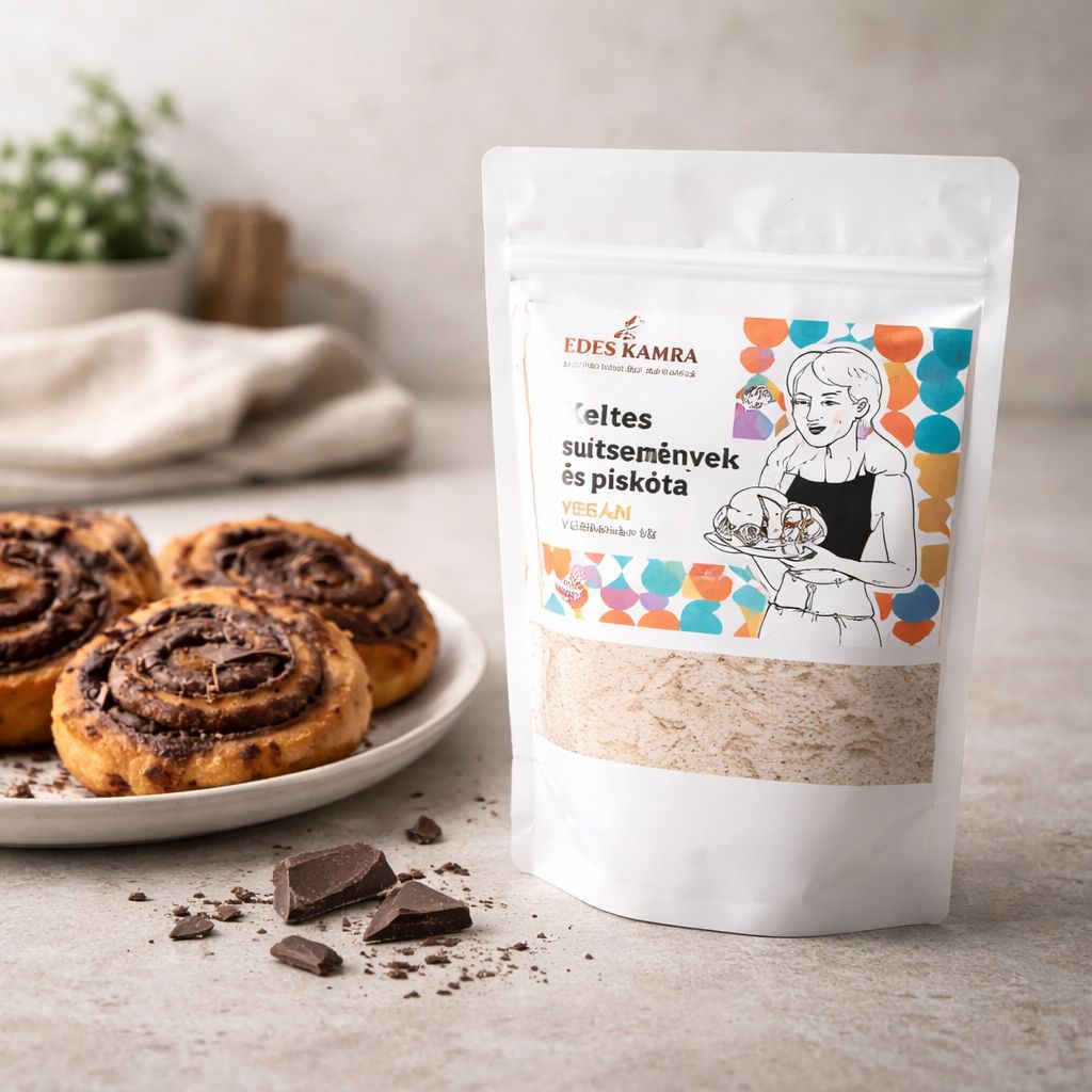 Amestec de făină pentru prăjituri dospite și blaturi vegane fără gluten 500g, Éléskamra