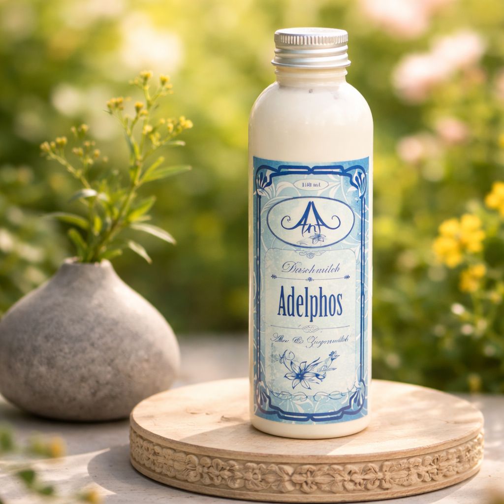 Gel de duș cu Aloe Vera și lapte de capră (lavandă-ambre)  Adelphos, AnA Naturfarm