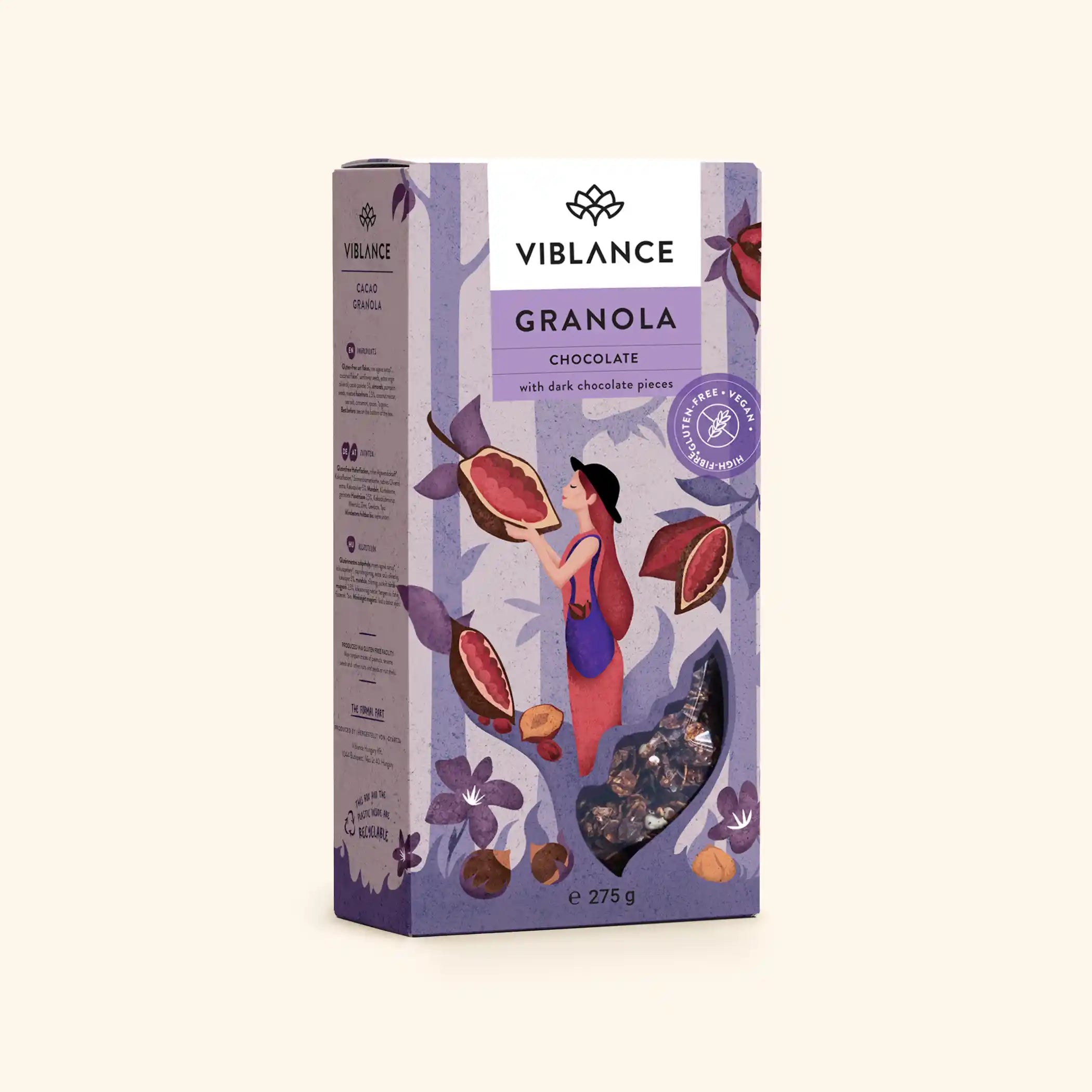Granola Cacao - fără gluten, 275g Viblance