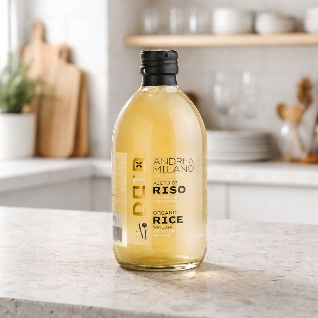 DETO BIO Otet de orez organic nefiltrat 5%, 500ml Andrea Milano