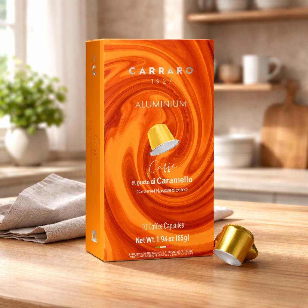 Capsule de Cafea Caramel Flavored (Nespresso compatibile) - 10 caps. - Carraro