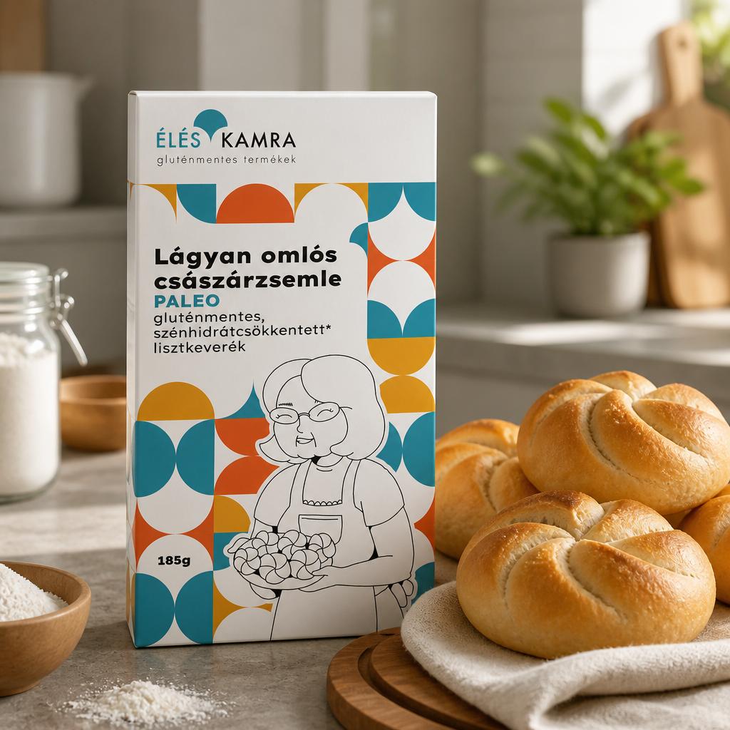 Amestec de făină pentru chifle pufoase cu conținut redus de carbohidrați 185g, Éléskamra